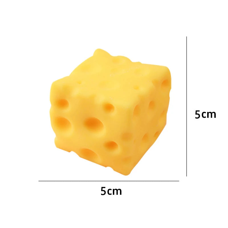 5cm Cheese Squishy Squeeze Toy – Slow Rebound Shapeable Sensory Fidget Toy