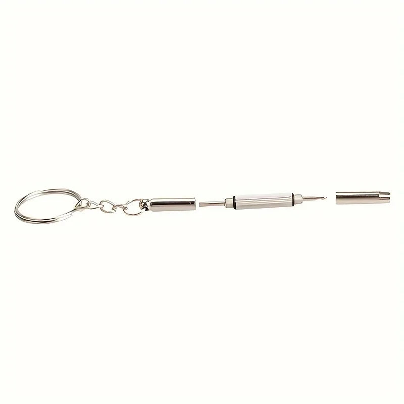 3-in-1 Mini Eyeglass Screwdriver – Keychain Repair Tool for Glasses, Sunglasses & Watches