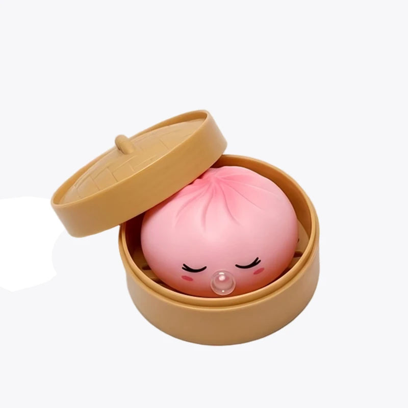Dumpling Squeeze Bubble-Blowing Toy – Stretchy Squishy Fidget Sensory Toy