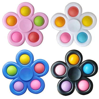Fidget Spinner Popper Toy – Push Bubble Sensory Hand Spinner for Kids