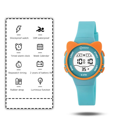 UTHAI C16 Kids Digital Watch – Waterproof Electronic Watch with Alarm for Girls and Boys