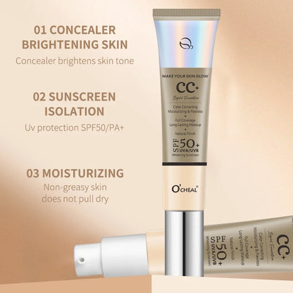 Ocheal 30g CC Cream Foundation SPF50+ – Waterproof & Long-Lasting Coverage
