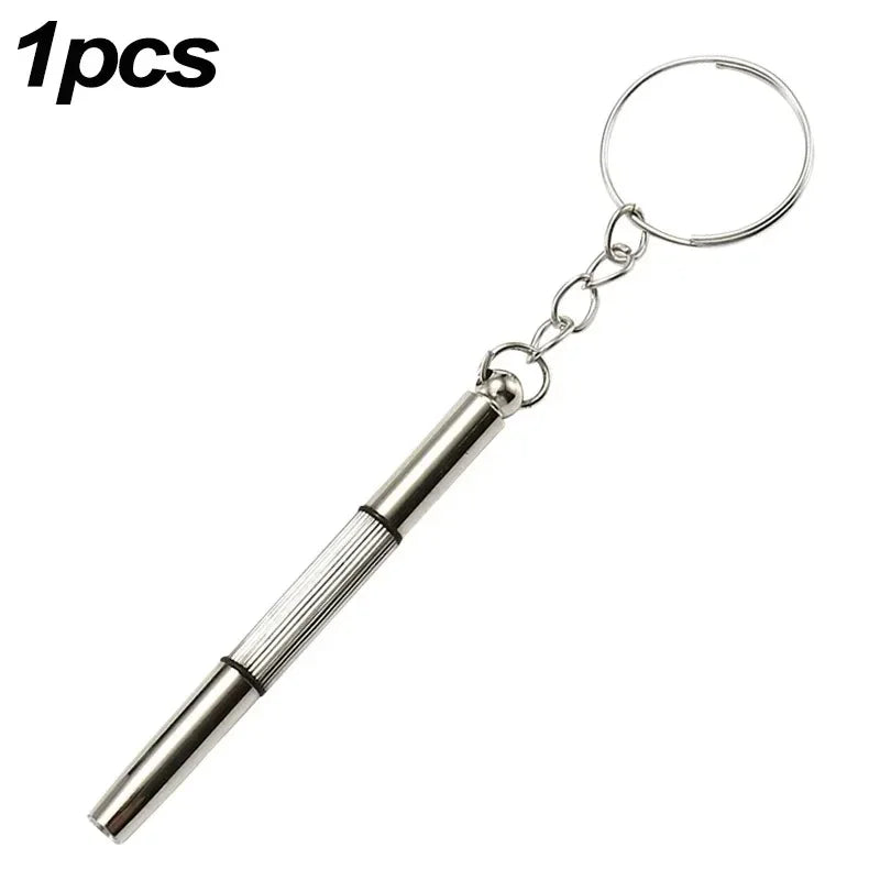 3-in-1 Mini Eyeglass Screwdriver – Keychain Repair Tool for Glasses, Sunglasses & Watches
