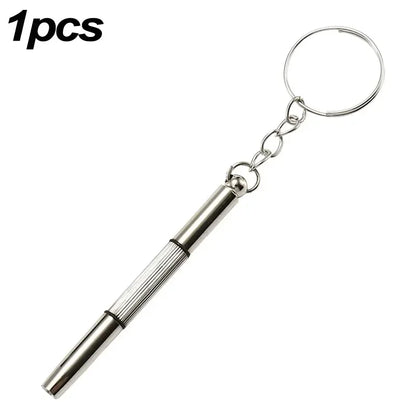 3-in-1 Mini Eyeglass Screwdriver – Keychain Repair Tool for Glasses, Sunglasses & Watches
