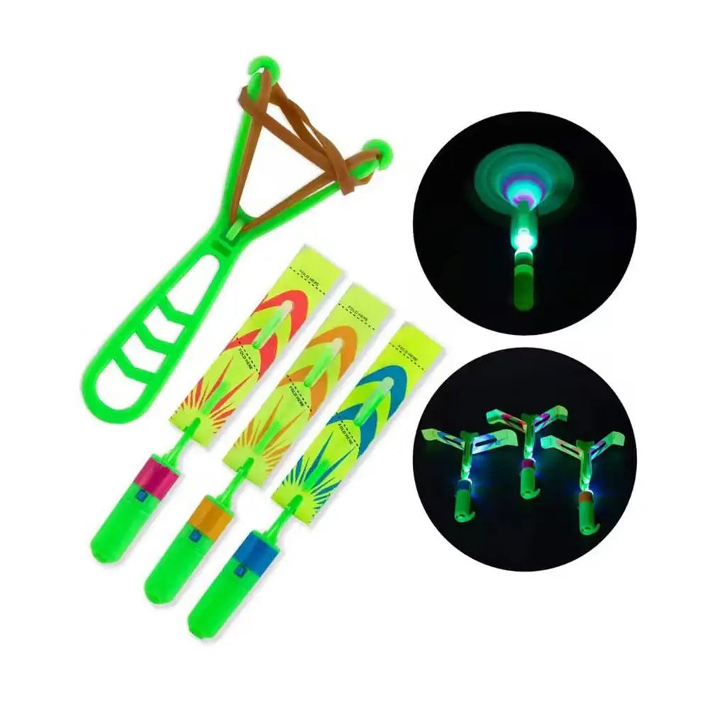 5-Piece LED Flying Copter Toy Set – Light-Up Outdoor Toys for Kids