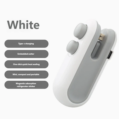 Mini USB Rechargeable Heat Sealer – Handheld Bag Sealer for Plastic Food Storage Bags