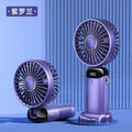 Portable Mini Air Cooler Fan – Rechargeable with Battery Display & Phone Holder