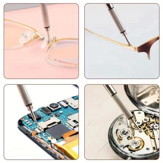 3-in-1 Mini Eyeglass Screwdriver – Keychain Repair Tool for Glasses, Sunglasses & Watches