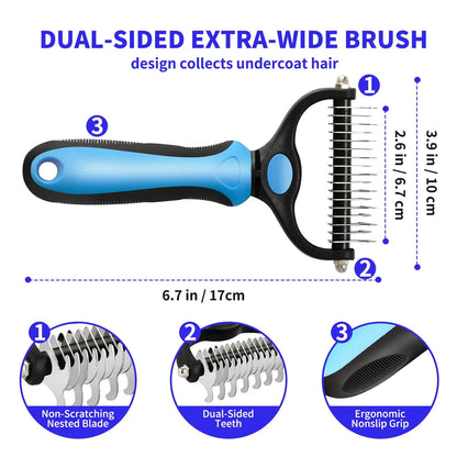 Brosse de toilettage professionnelle pour animaux de compagnie, peigne pour chien, coupe-nœuds, brosses pour chiot et chat, fournitures de toilettage pour chiens et chats.