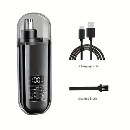 USB-C Rechargeable Nose & Ear Hair Trimmer for Men – Portable Grooming Trimmer