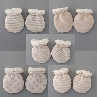Newborn Baby Mittens Cotton Anti-Scratch Gloves Winter Infant Hand Protection