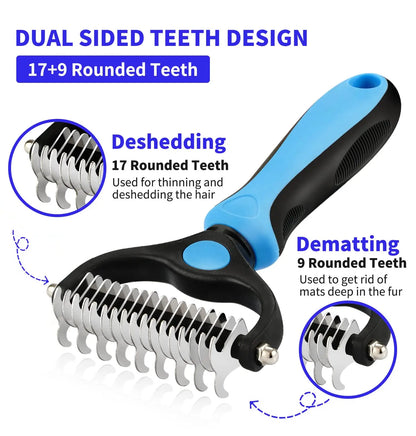 Brosse de toilettage professionnelle pour animaux de compagnie, peigne pour chien, coupe-nœuds, brosses pour chiot et chat, fournitures de toilettage pour chiens et chats.