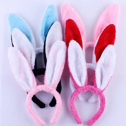 Plush Rabbit Ear Headband for Kids, Cute Bunny Animal Hair Accessory