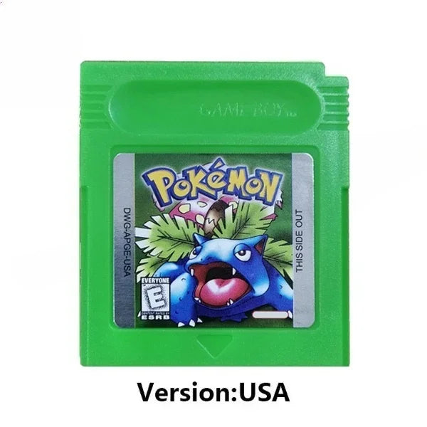 GBC Pokémon Game Cartridge, Red Blue Gold Silver Crystal Yellow Green, Multilingual