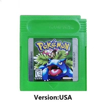 GBC Pokémon Game Cartridge, Red Blue Gold Silver Crystal Yellow Green, Multilingual