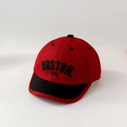Baby Baseball Cap with Letter Embroidery – Short Brim Sun Hat for Boys and Girls