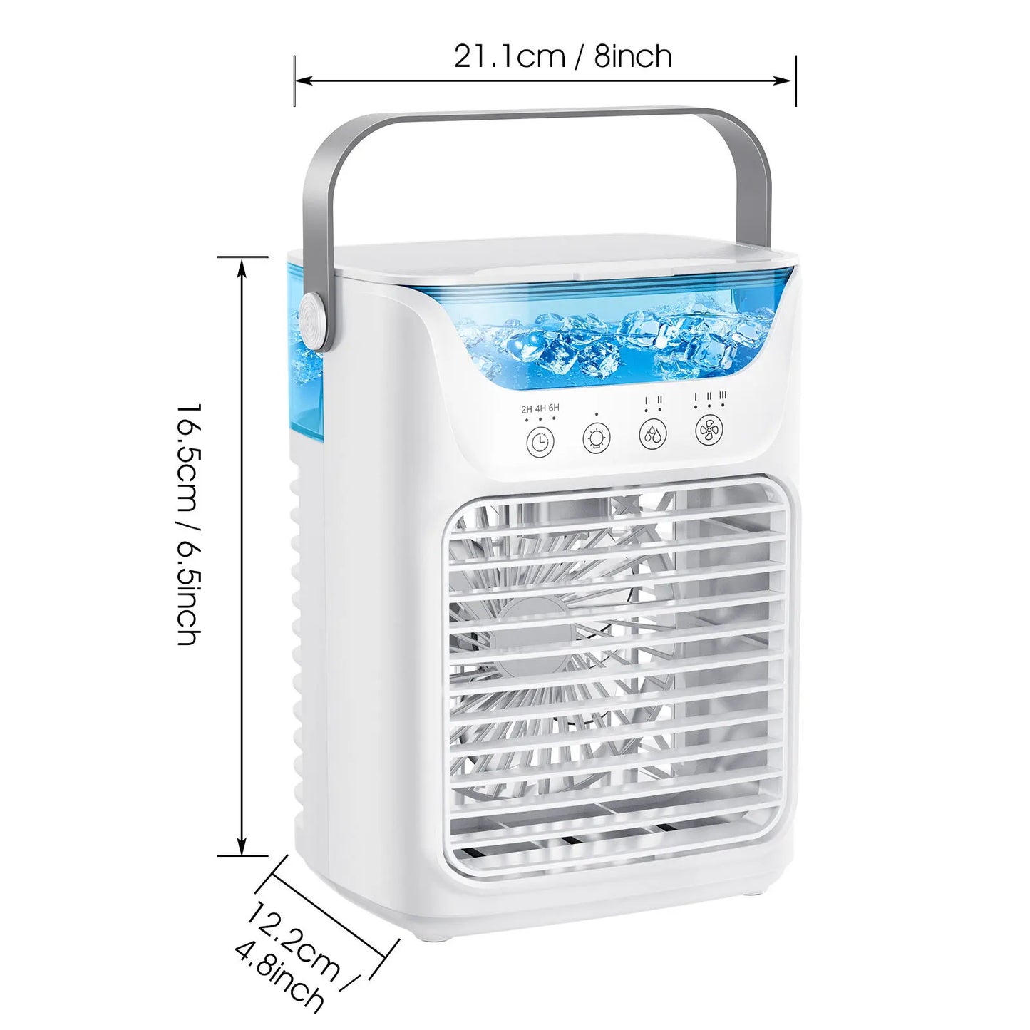 Portable Evaporative Air Cooler with Water & Ice Cooling – Quiet Desktop Fan for Home, Office & Bedroom