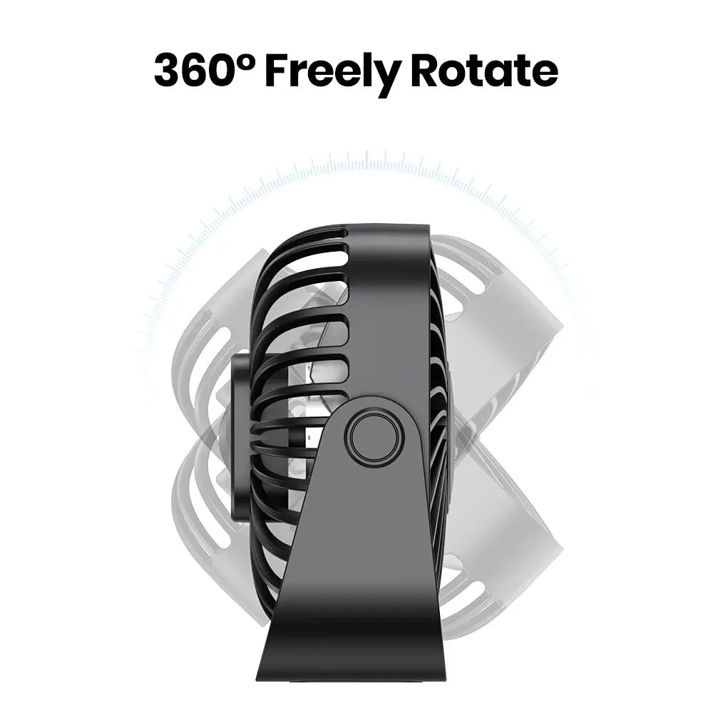Portable USB Air Cooler Fan – Quiet 3-Speed Personal Desk Cooler