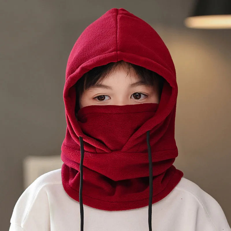Kids Winter Fleece Balaclava Hat – Warm Windproof Hooded Beanie for Boys and Girls