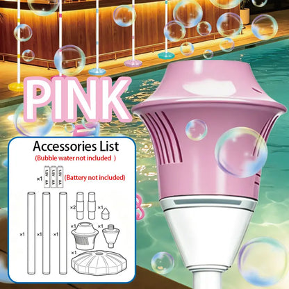 Outdoor Bubble Machine with Lights and Music for Kids and Adults