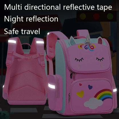 Unicorn Backpack for Girls – Waterproof Rainbow School Bag for Kids and Teens
