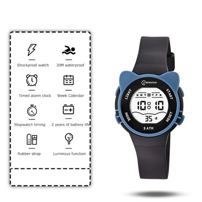 UTHAI C16 Kids Digital Watch – Waterproof Electronic Watch with Alarm for Girls and Boys