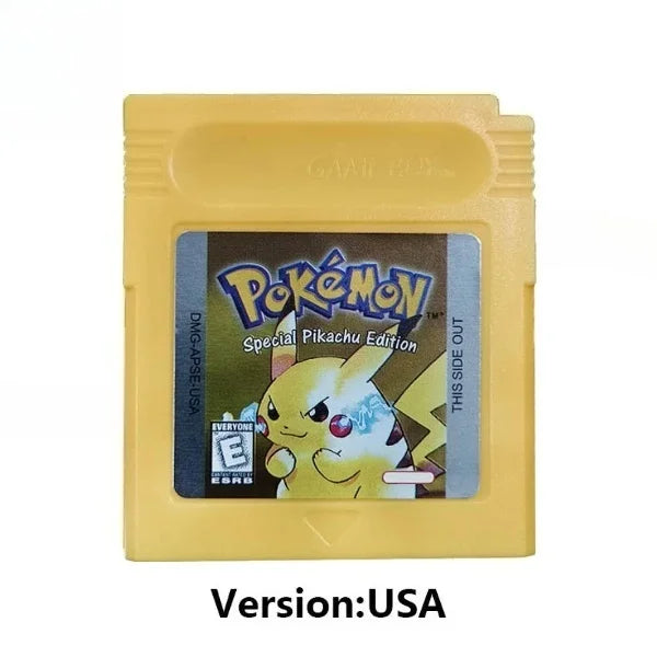 GBC Pokémon Game Cartridge, Red Blue Gold Silver Crystal Yellow Green, Multilingual