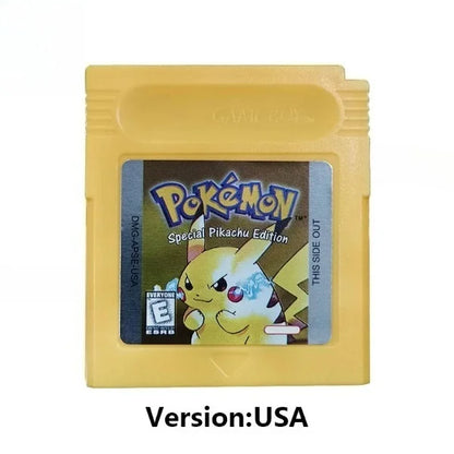 GBC Pokémon Game Cartridge, Red Blue Gold Silver Crystal Yellow Green, Multilingual