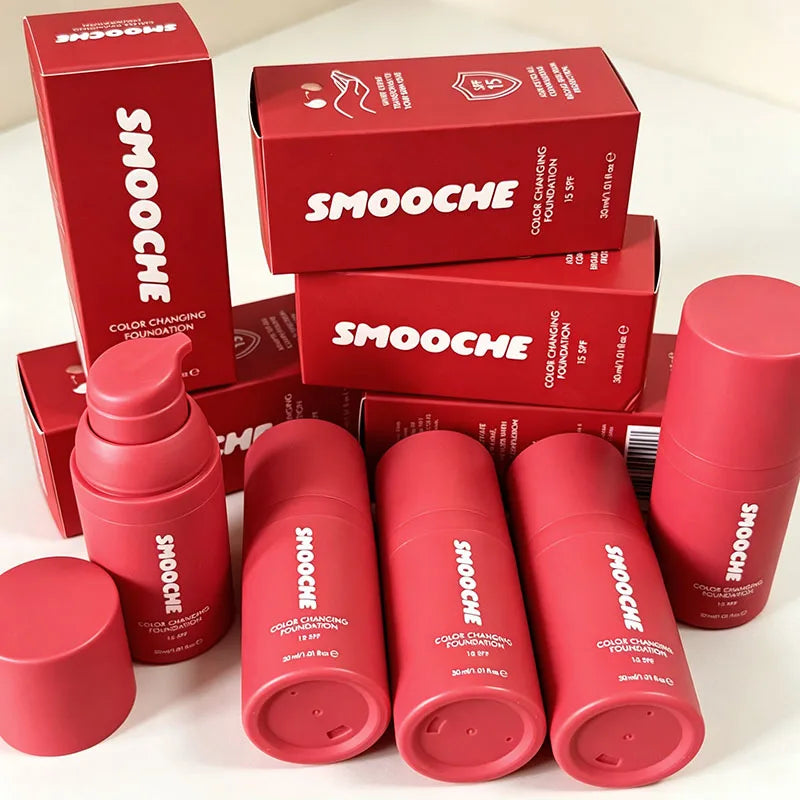 SMOOCHE Adaptive Skin Tone Foundation Lightweight Non Greasy Texture Boosts Skin Radiance Moisturize Waterproof Daily Makeup