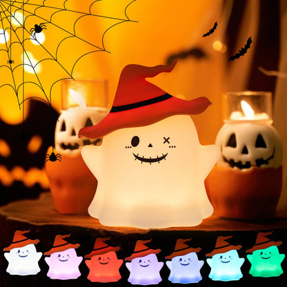 Halloween Cartoon Silicone Night Light – Rechargeable Table Lamp for Kids Bedroom