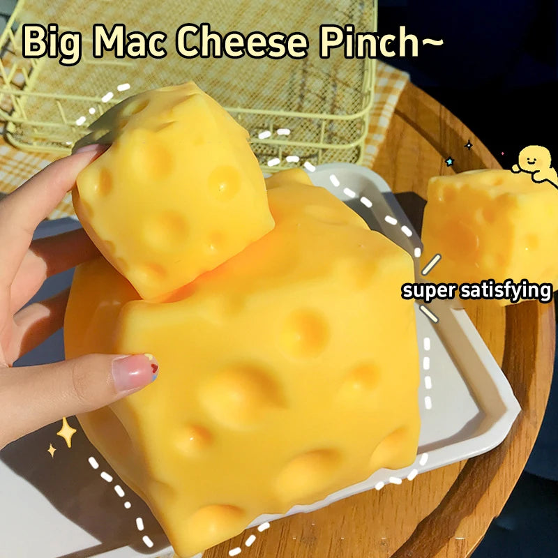 5cm Cheese Squishy Squeeze Toy – Slow Rebound Shapeable Sensory Fidget Toy