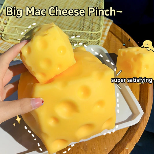 5cm Cheese Squishy Squeeze Toy – Slow Rebound Shapeable Sensory Fidget Toy