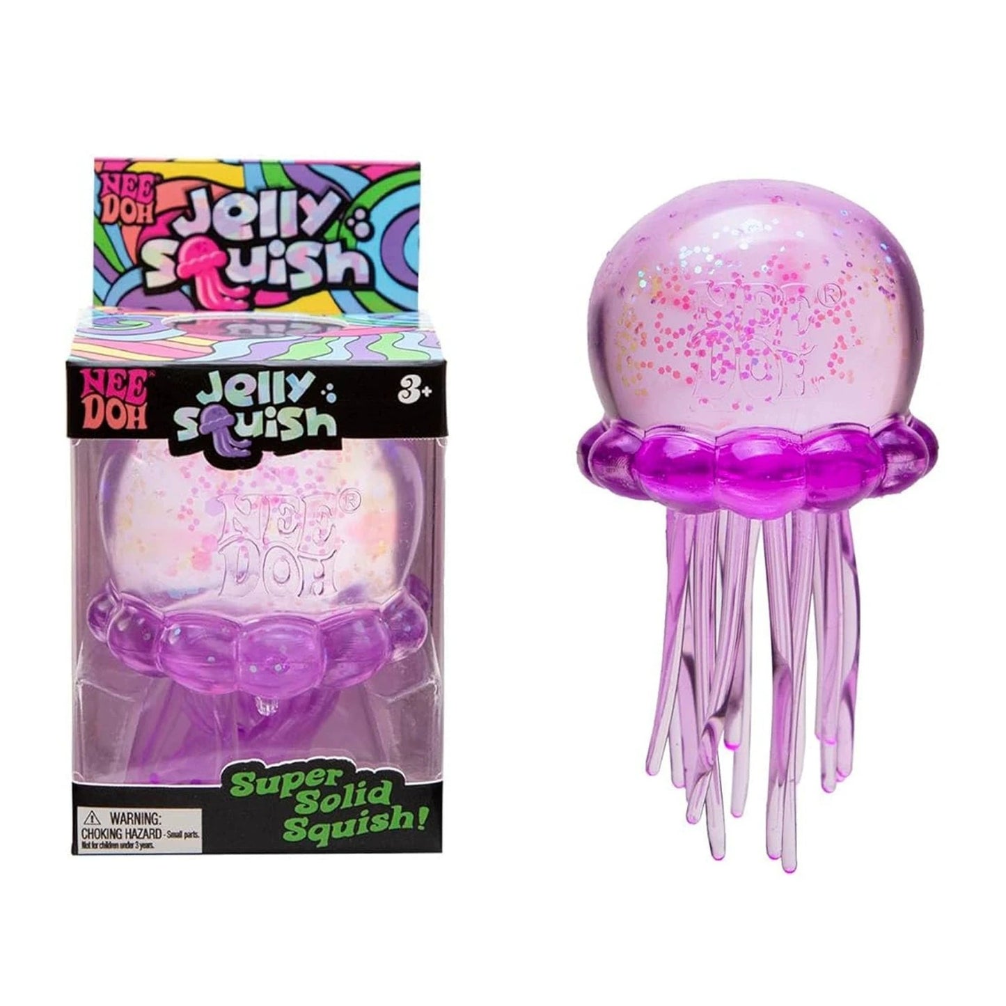Schylling NeeDoh Fuzz Ball Jellyfish Squishy Toy – Soft Sensory Squeeze Fidget Toy