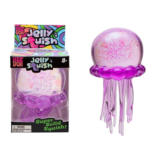 Schylling NeeDoh Fuzz Ball Jellyfish Squishy Toy – Soft Sensory Squeeze Fidget Toy