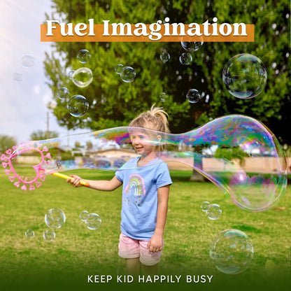 Sloosh 8-Piece Giant Bubble Wand Set – Large Bubble Toys with Tray for Kids