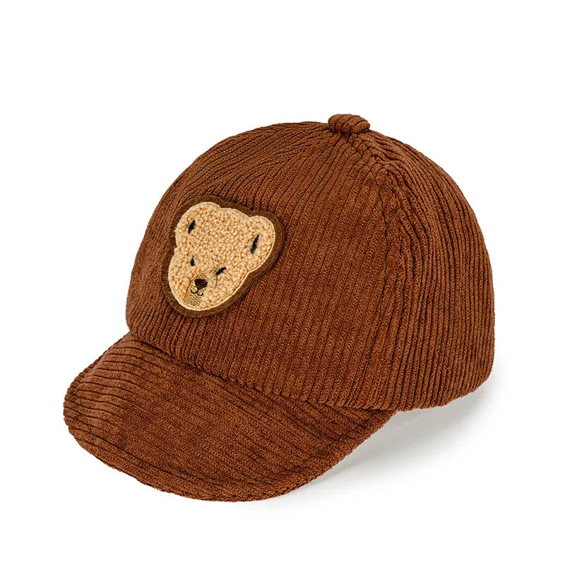 Baby Bear Baseball Cap – Soft Brim Windproof Hat for Boys and Girls