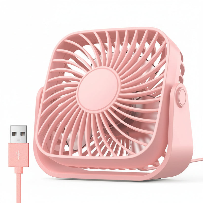 Portable USB Air Cooler Fan – Quiet 3-Speed Personal Desk Cooler
