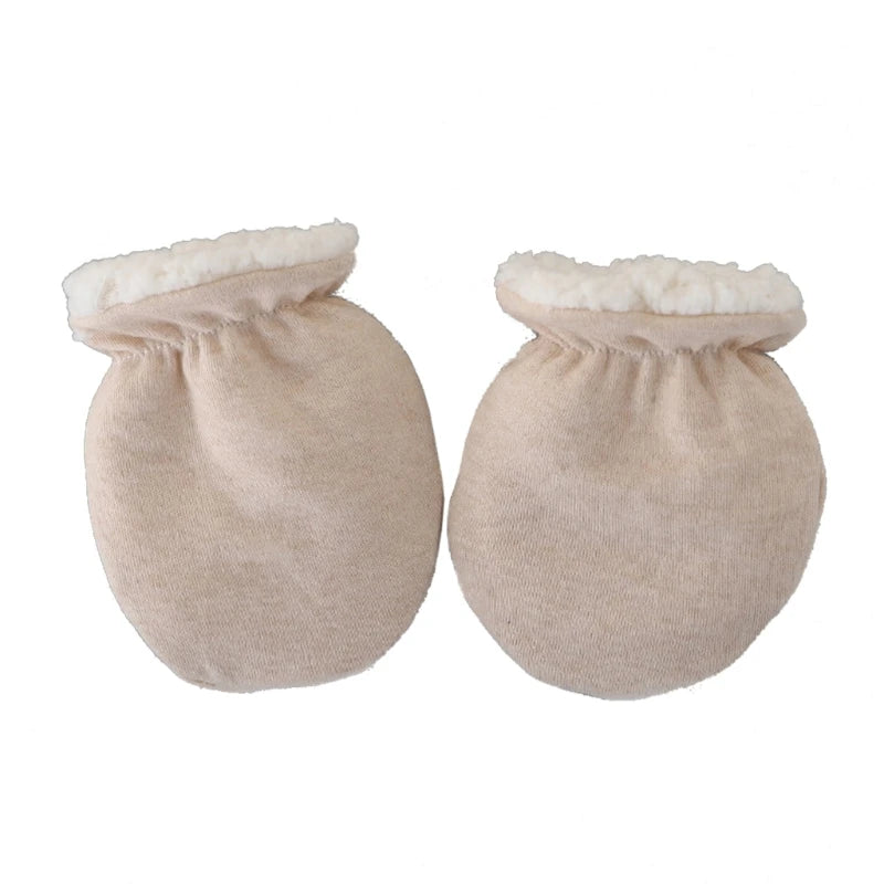 Newborn Baby Mittens Cotton Anti-Scratch Gloves Winter Infant Hand Protection