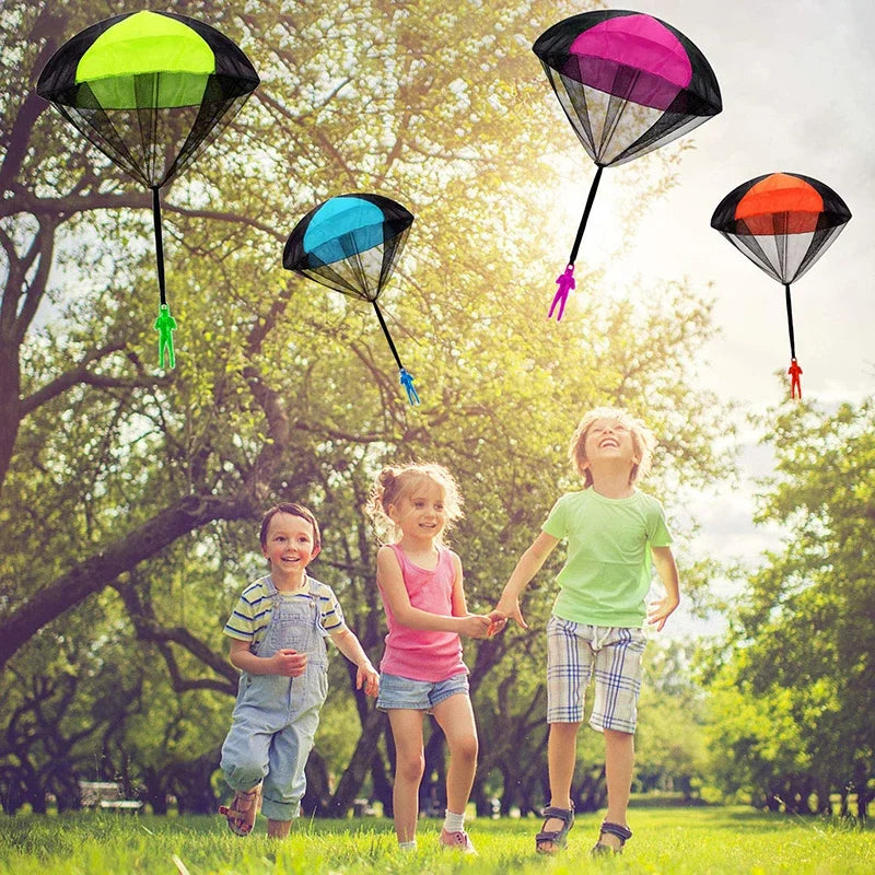 4-Piece Mini Parachute Toy Set – Hand-Throwing Outdoor Toys for Kids