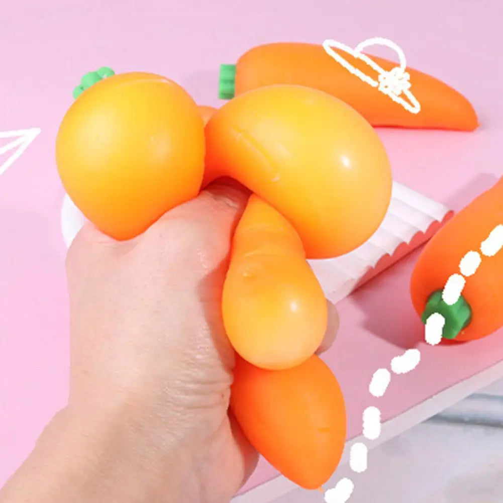 Carrot Squishy Toy – Slow Rising Soft Vegetable Squeeze Sensory Fidget Toy
