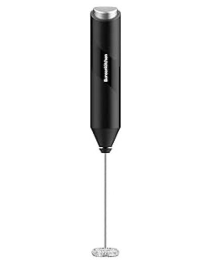 Handheld Electric Milk Frother – Stainless Steel Whisk Coffee Foam Maker for Latte, Cappuccino, Matcha & Hot Chocolate