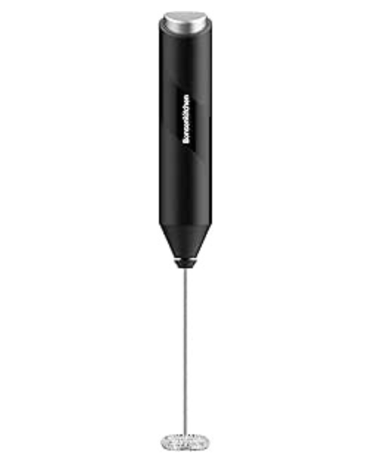 Handheld Electric Milk Frother – Stainless Steel Whisk Coffee Foam Maker for Latte, Cappuccino, Matcha & Hot Chocolate