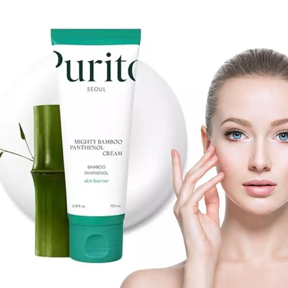 Purito Mighty Bamboo Panthenol Cream 100ml – Moisturizing Face Cream for Sensitive Skin