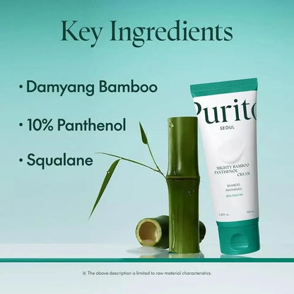 Purito Mighty Bamboo Panthenol Cream 100ml – Moisturizing Face Cream for Sensitive Skin