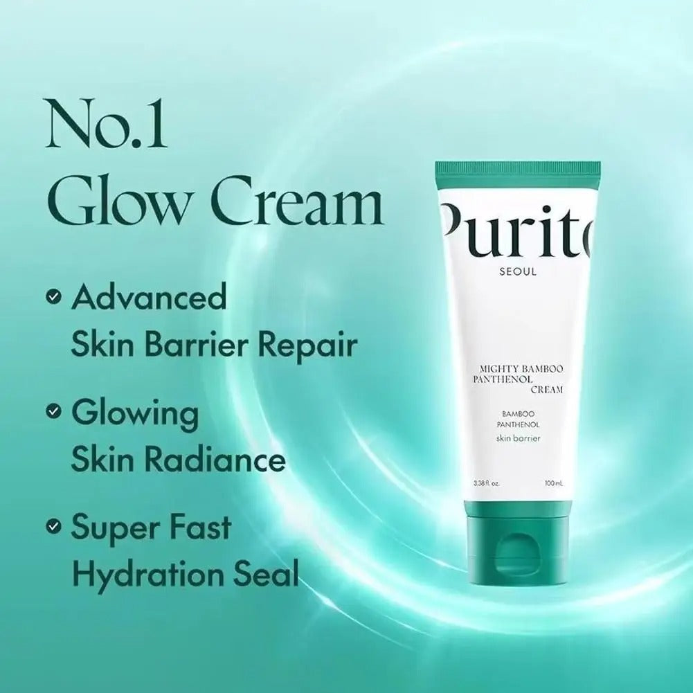 Purito Mighty Bamboo Panthenol Cream 100ml – Moisturizing Face Cream for Sensitive Skin