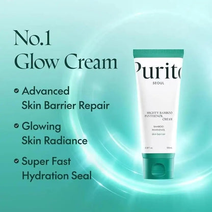 Purito Mighty Bamboo Panthenol Cream 100ml – Moisturizing Face Cream for Sensitive Skin