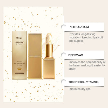 Gold Foil Color Changing Lip Balm – Moisturizing Temperature Sensitive Lip Care