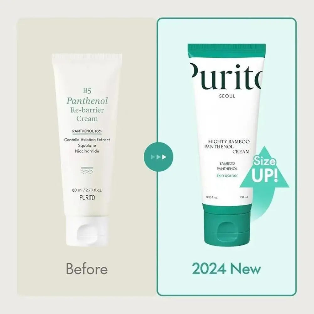 Purito Mighty Bamboo Panthenol Cream 100ml – Moisturizing Face Cream for Sensitive Skin
