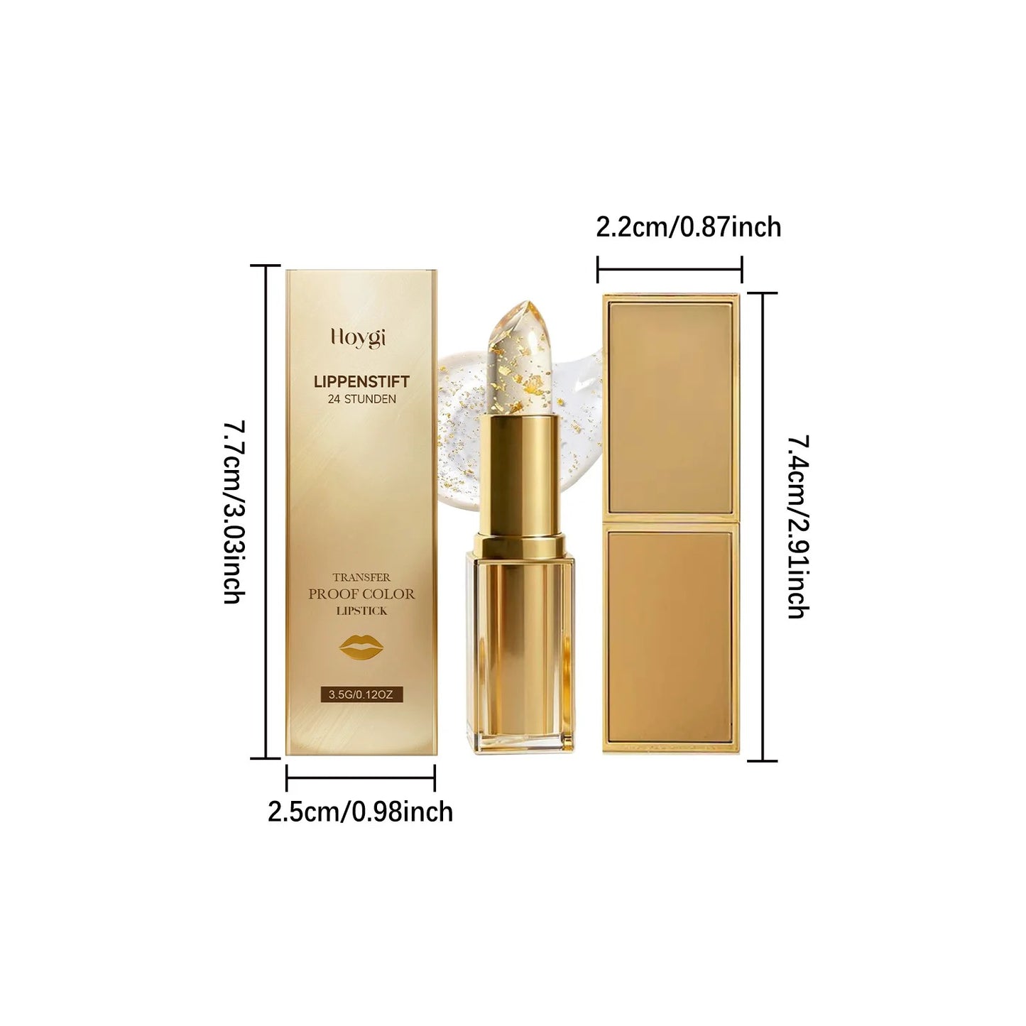Gold Foil Color Changing Lip Balm – Moisturizing Temperature Sensitive Lip Care