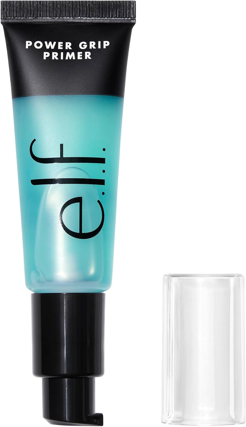 e.l.f. Power Grip Primer – Pink & Green Hydrating Gel Face Primer Smoother Makeup